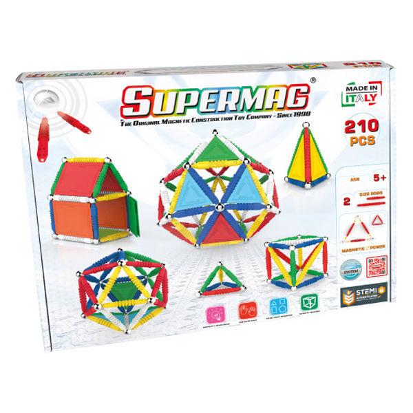 磁石のおもちゃ 【スーパーマグSTEAMセット210】 知育玩具 STEAM教材