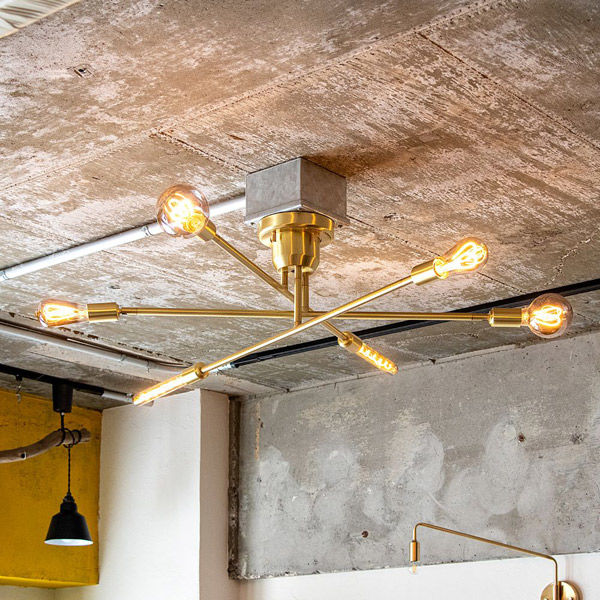 TIC キムリック 6灯シーリングライト ブラス TC-1010-BS 1台（直送品