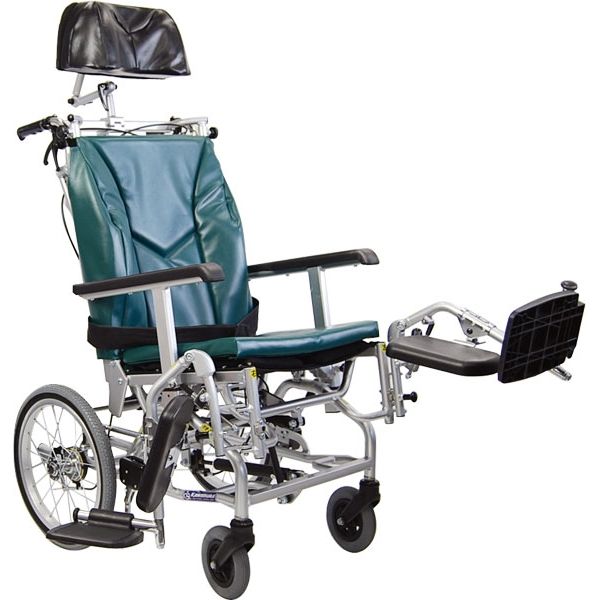 カワムラサイクル リクライニング車いす A13_濃紺チェック KXL16-42EL