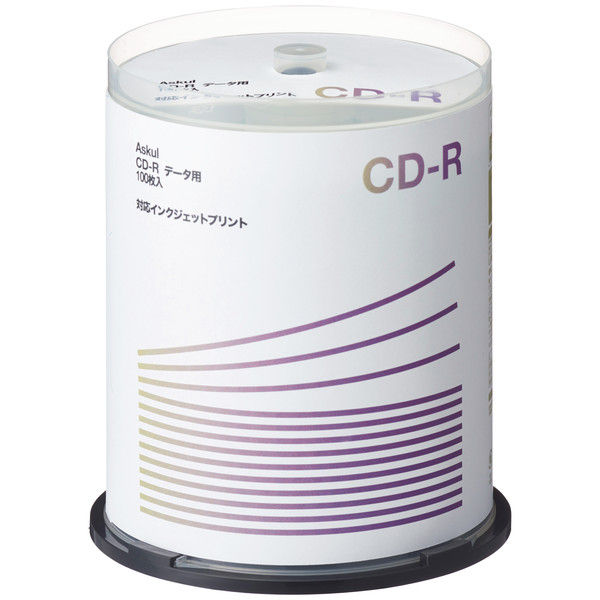 復活特別価格】アスクルオリジナル データ用CD-R 印刷対応 100枚