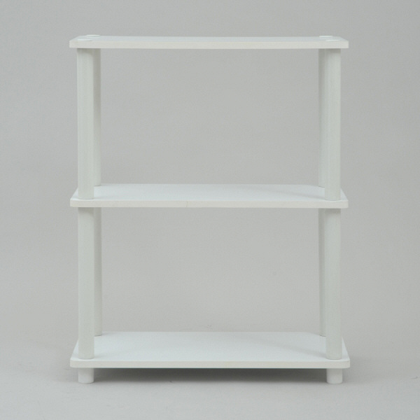 YAMAZEN システムラック 3段 ホワイト （直送品） - アスクル