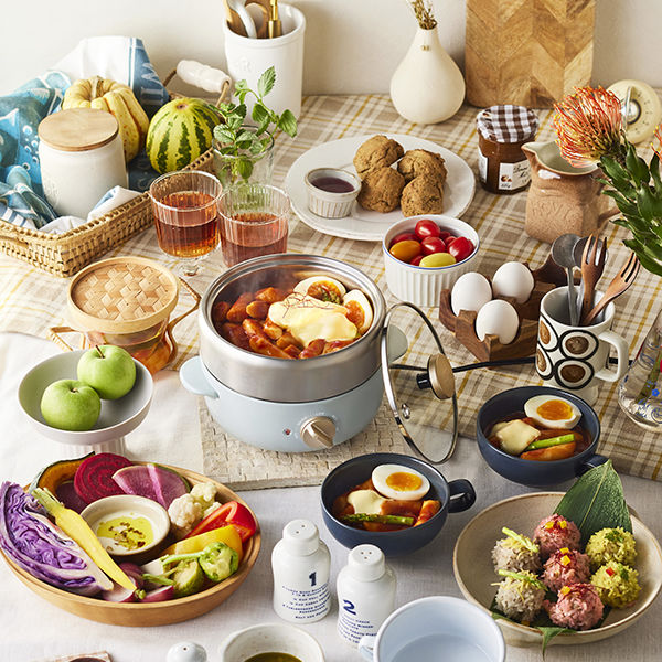 BRUNO コンパクトマルチグリルポット(ブルーグリーン) BOE115-BGR 1個