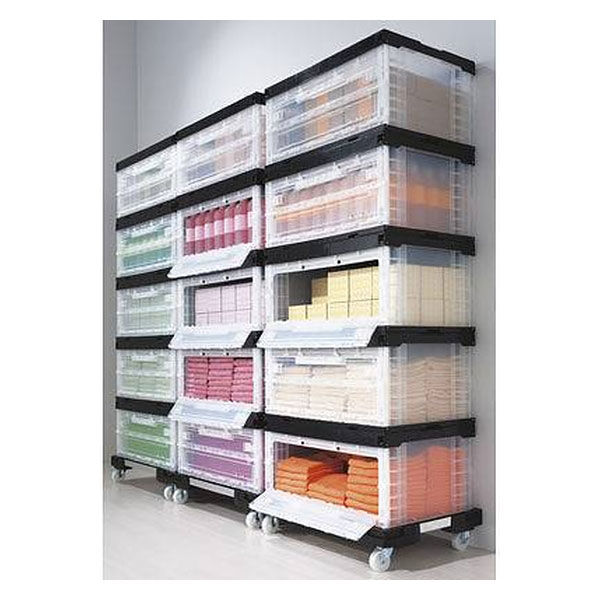 折りたたみコンテナ】 三甲 オリタタミP75BーS扉S／L 552880 75L