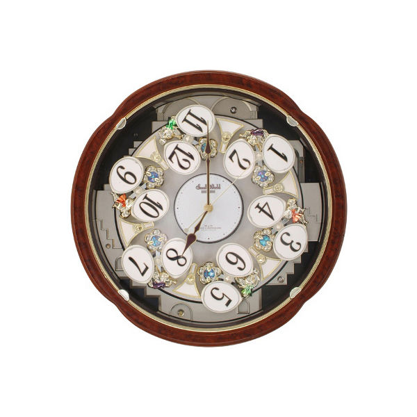 RHYTHM（リズム）スモールワールドコンベルS 掛け時計 [電波 ステップ