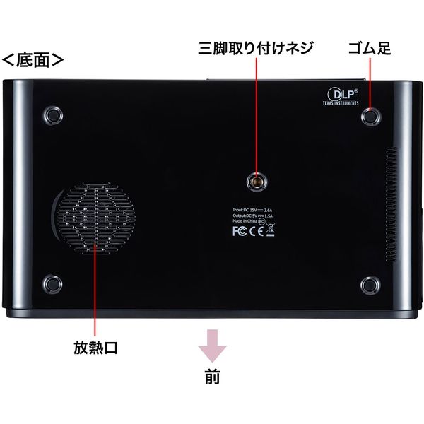 サンワサプライ モバイルプロジェクター PRJ-7 1個 - アスクル