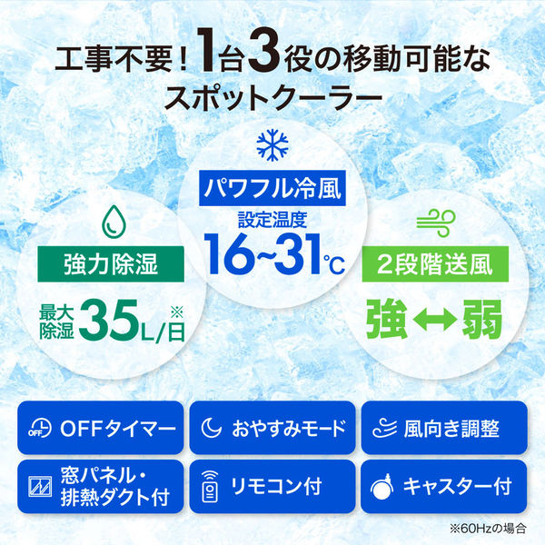 Netforce スポットクーラー爽COOLホワイト SC-1W-AW 1台（直送品