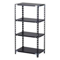 アズワン スチールラック 600×400×1200mm ブラック H21999B 1台 1-2159