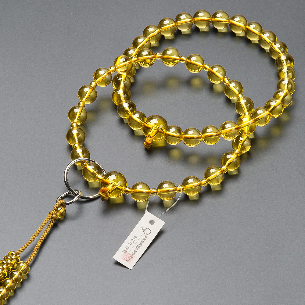 浄土宗用本式数珠【男性用】 黄水晶 三万浄土9寸 | 滝田商店