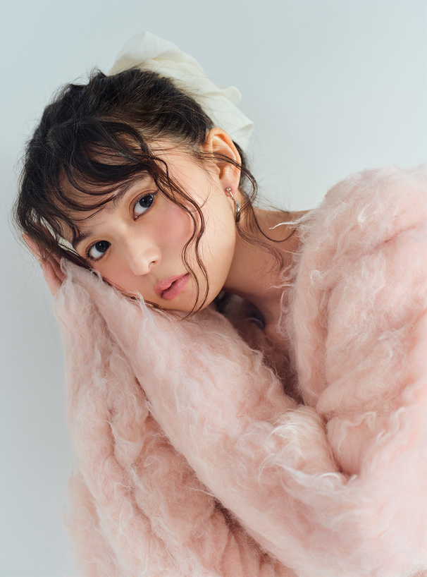 シャギーニットショート丈カーディガン[an1696] | レディース