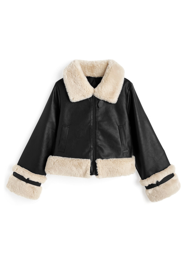 襟2Wayファードッキングレザーブルゾン[fo2217] | レディース