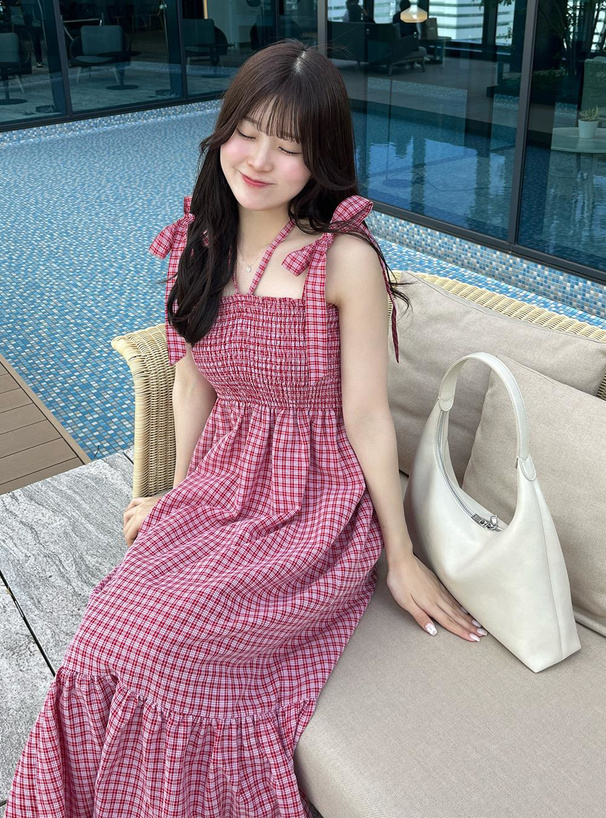 マルチWayリボンストラップチェック柄ワンピース[tg820] | レディース