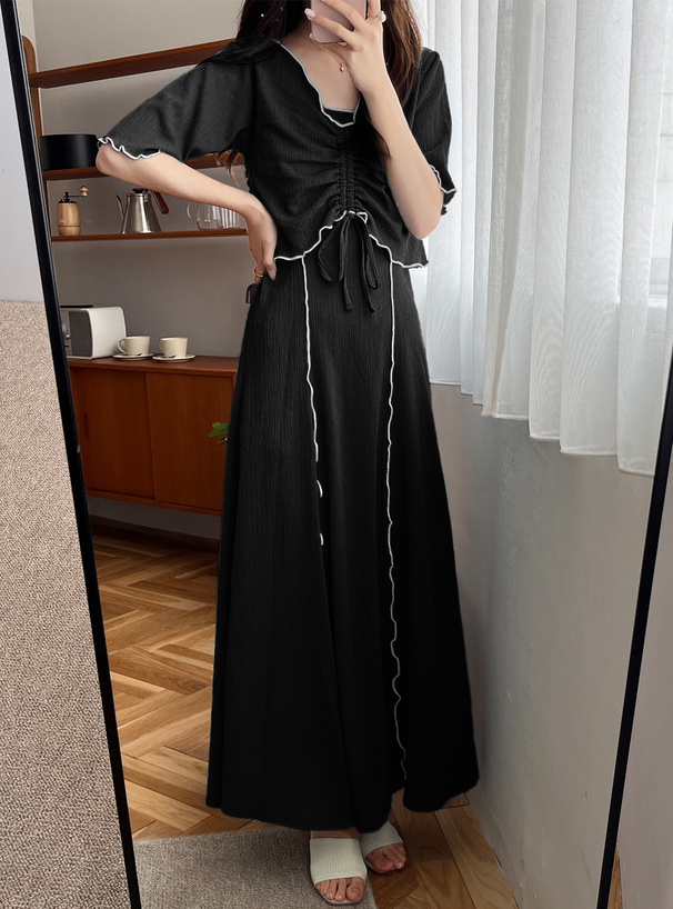 配色マルチWayトップス×キャミワンピースセットアップ[tu761