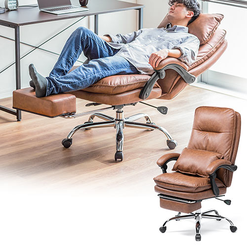 リクライニングチェア（寝れる・オットマン・クッション・ふかふか