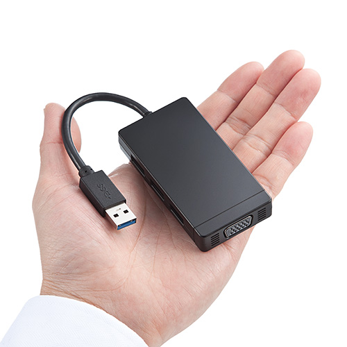 USB-VGA変換アダプタ（USB3.0ハブ付・ディスプレイ増設・デュアル