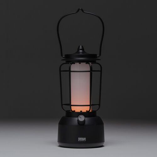 LEDランタン（USB充電式・暖色・白色光・ゆらぎ・スマホ充電対応・防水