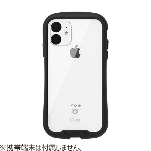 iPhone11】iFace Reflection 強化ガラスクリアケース ブラック