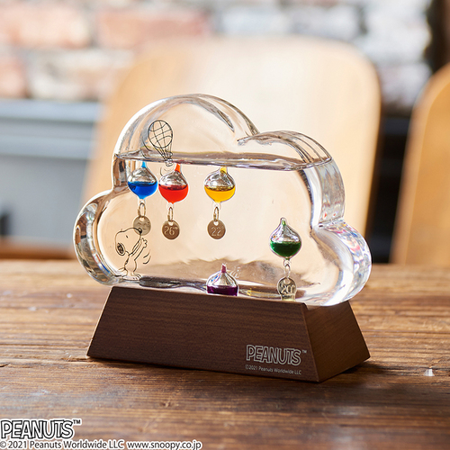 茶谷産業 スヌーピー ガラスフロート温度計 クラウド 151-333211