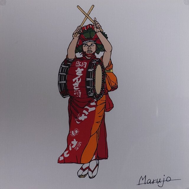 切り絵「盛岡さんさ」 | iichi 日々の暮らしを心地よくする