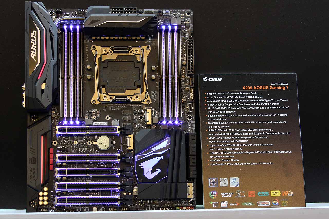 Gigabyte Lights Up X299, Releases Six Motherboards At Computex
