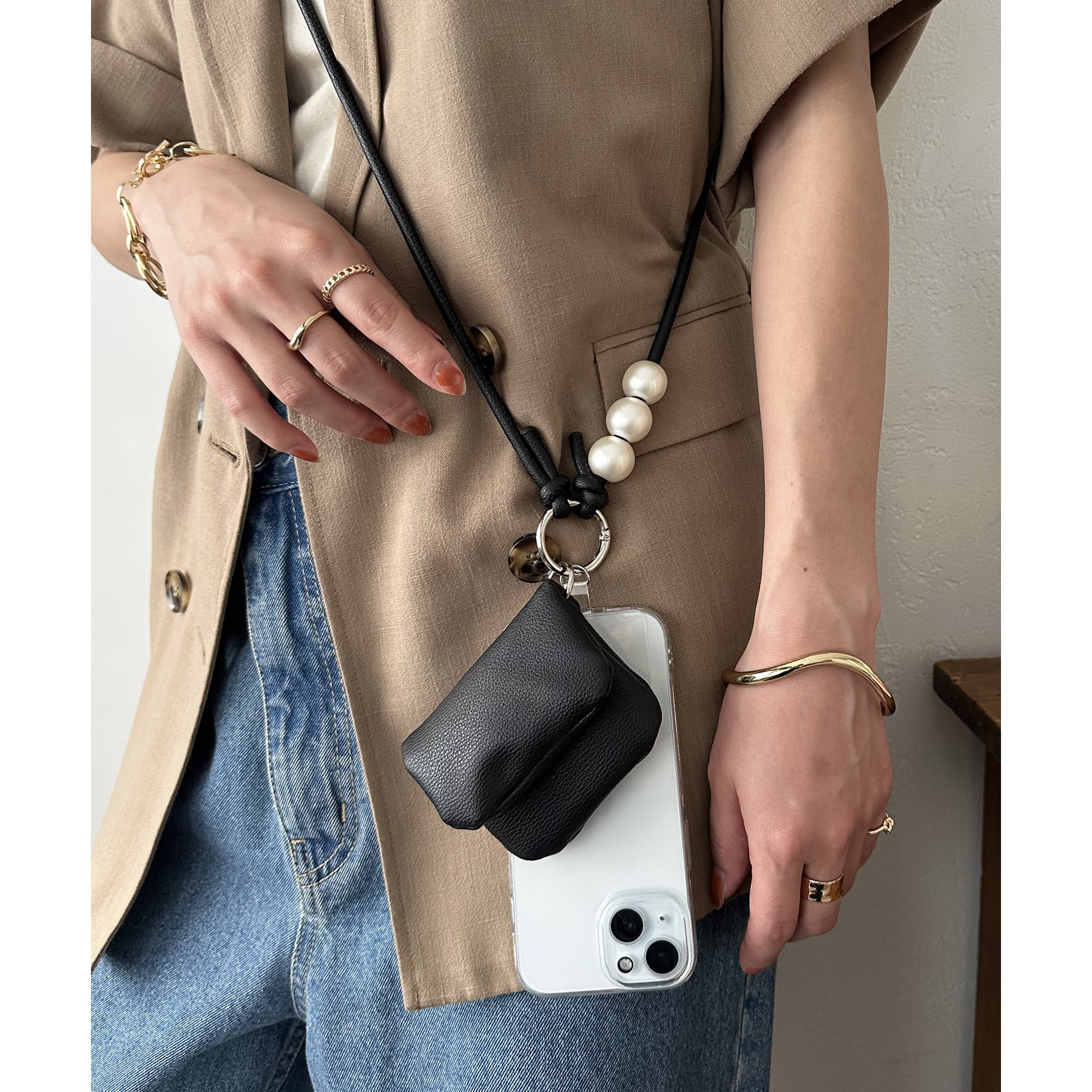 6WAY】BIGパール付きスマホストラップ | ファッション通販サイト NUGU