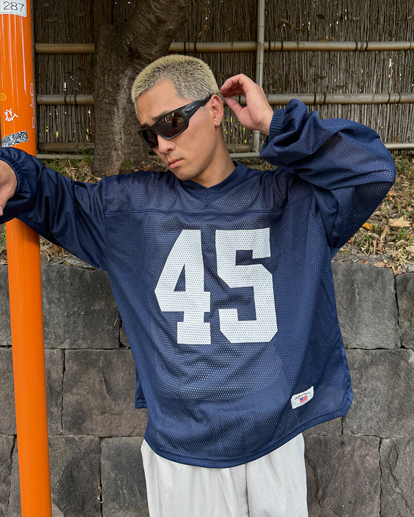 ナンバリングメッシュフットボールシャツ | ファッション通販サイト NUGU