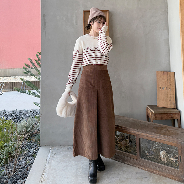 コーデュロイロングスカート | ファッション通販サイト NUGU