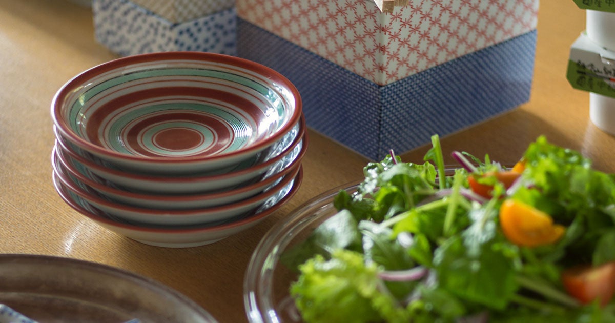 販売終了】東屋 / 赤丸｜手挽き・手描きの上絵小皿