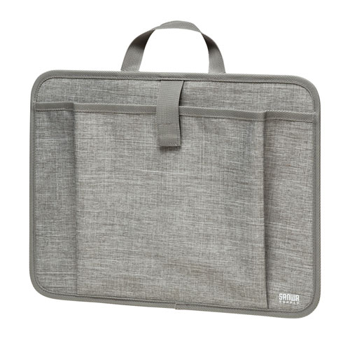 BAG-SCLSD1GY【チェア側面簡単取り付け収納ケース（グレー）】イスに