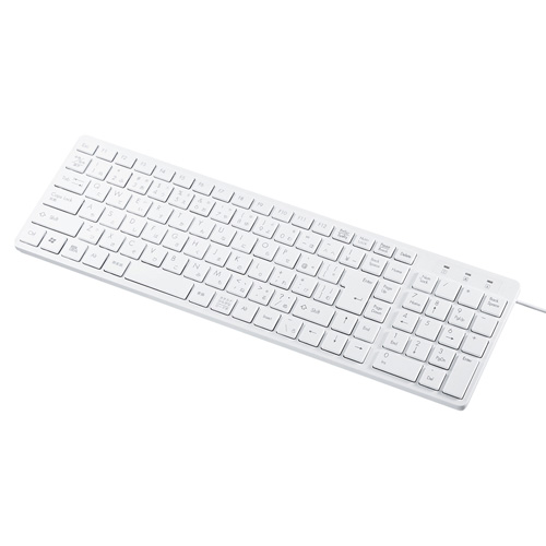 SKB-SL26W【USBスリムキーボード（ホワイト）】誤入力を減らすアイソ
