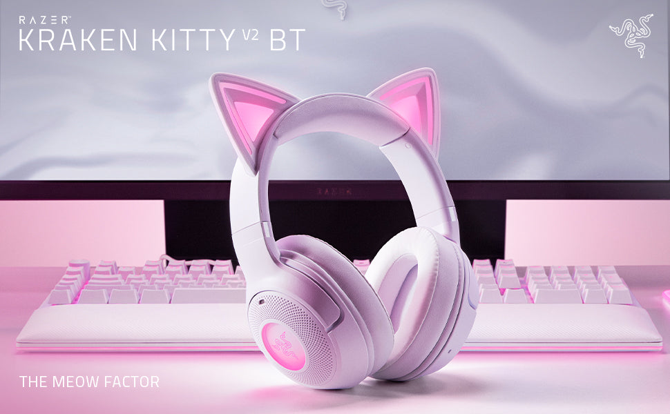 Razer Kraken Kitty V2 BT (White) レイザー クラーケン キティ