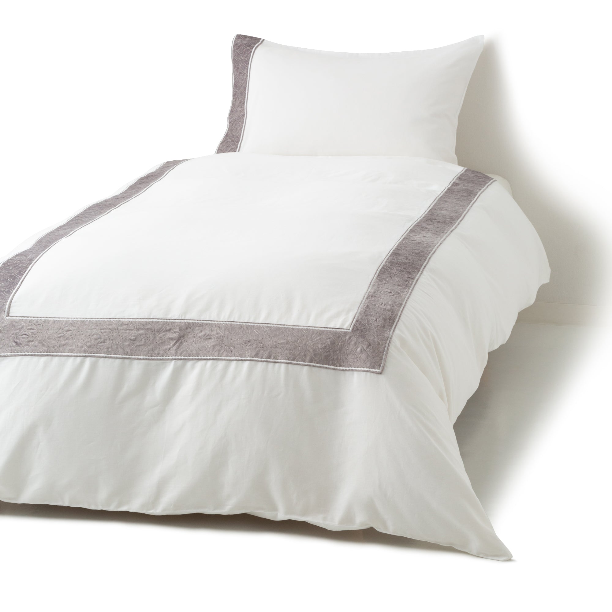 ヴェルツ 掛け布団カバー ダブル グレー（W1900×D2100mm