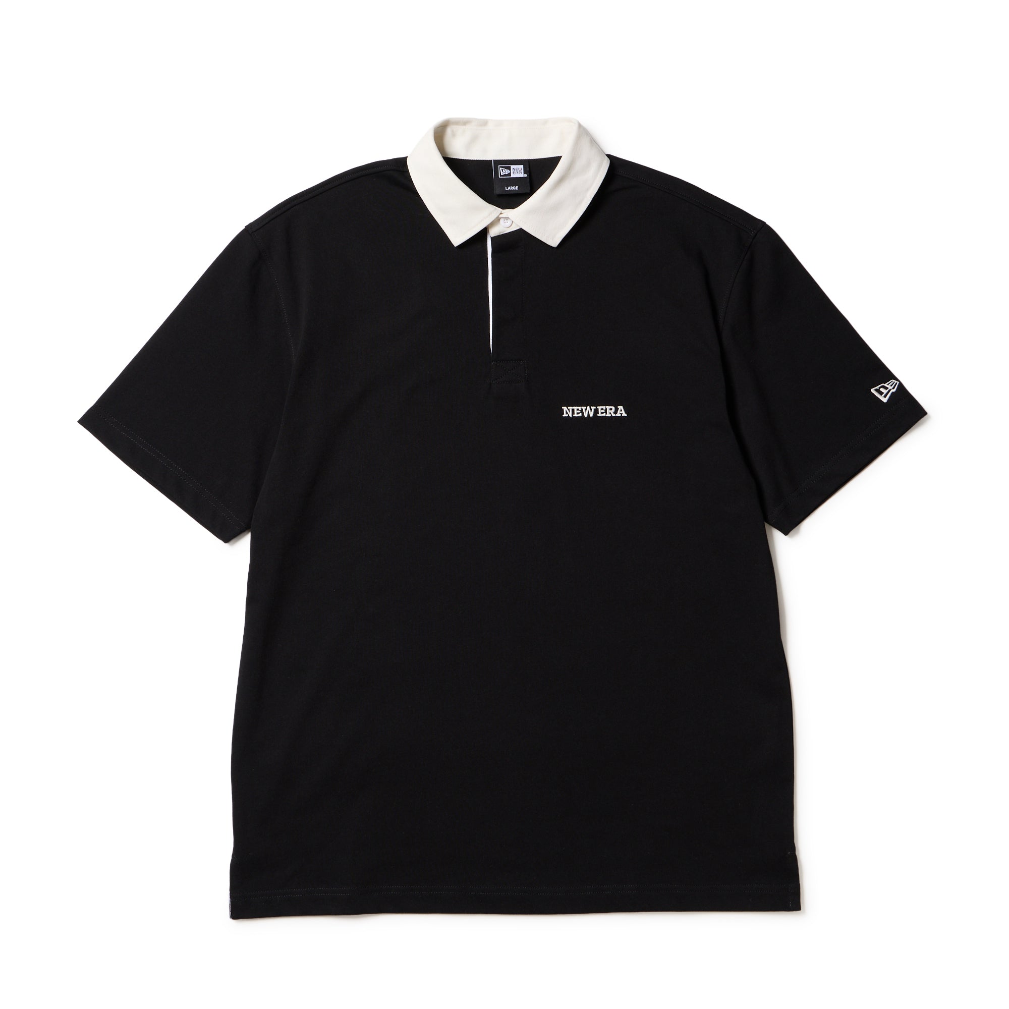 半袖 オーバーサイズド ポロシャツ Collar Logo ブラック | ニューエラ