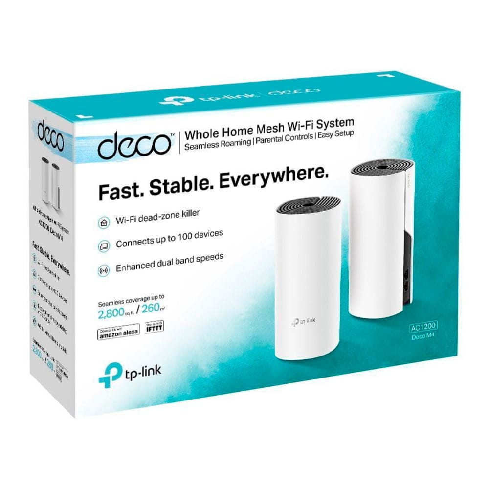 Roteador Wi-Fi TP-Link Deco M4 AC1200 Kit 2 unidades Gigabit