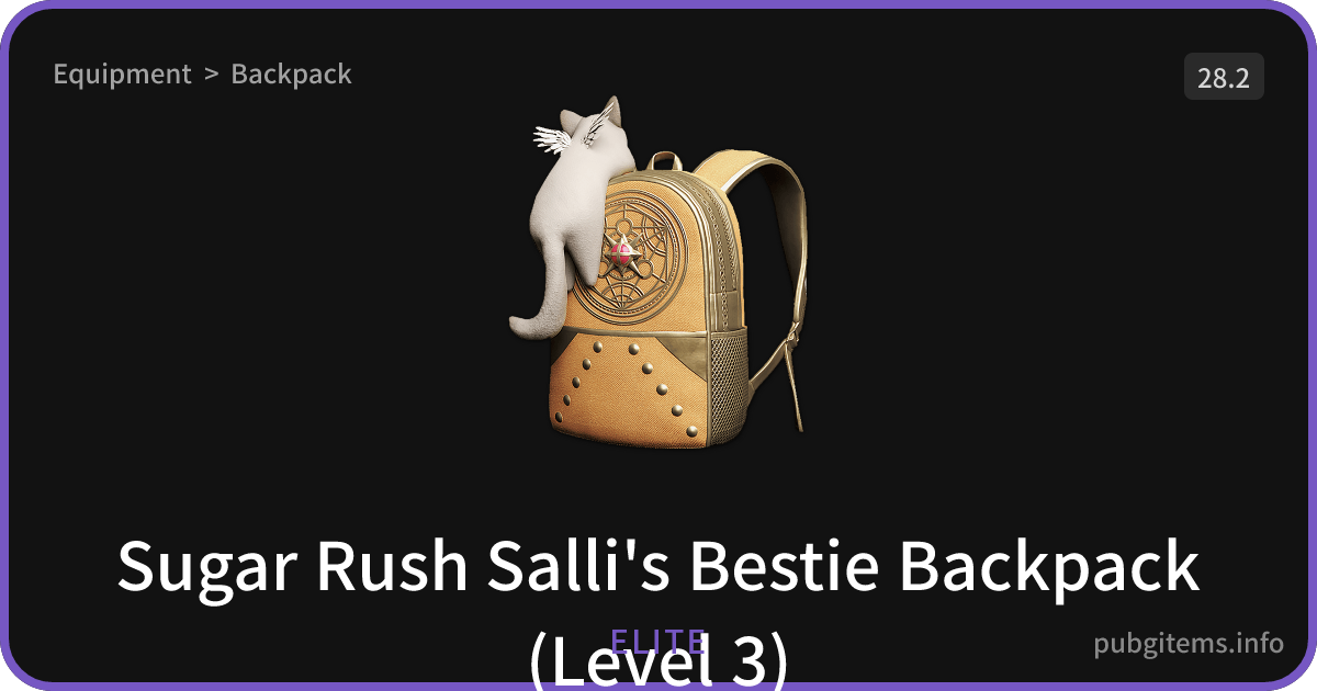 Sugar Rush Salli's Bestie Backpack (Level 3) - PUBG Items