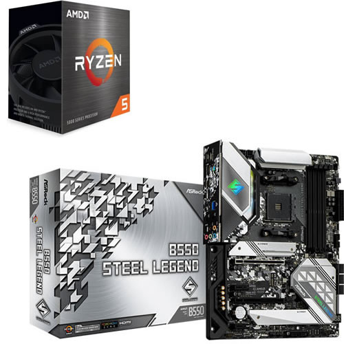 セット商品（AMD + ASRock） Ryzen 5 5600 + ASRock B550 Steel Legend