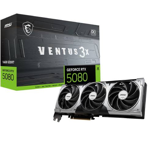 MSI エムエスアイ GeForce RTX 5080 16G VENTUS 3X OC｜ツクモ公式通販