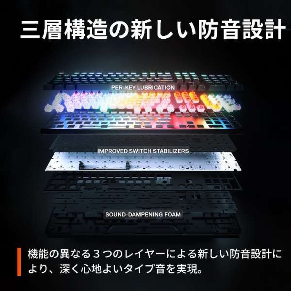 SteelSeries スティールシリーズ Apex Pro TKL Gen 3 JP [64745J] 有線