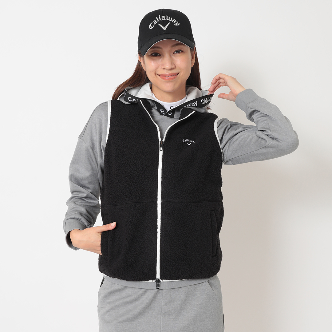 ボアフリースフルジップベスト (WOMENS)