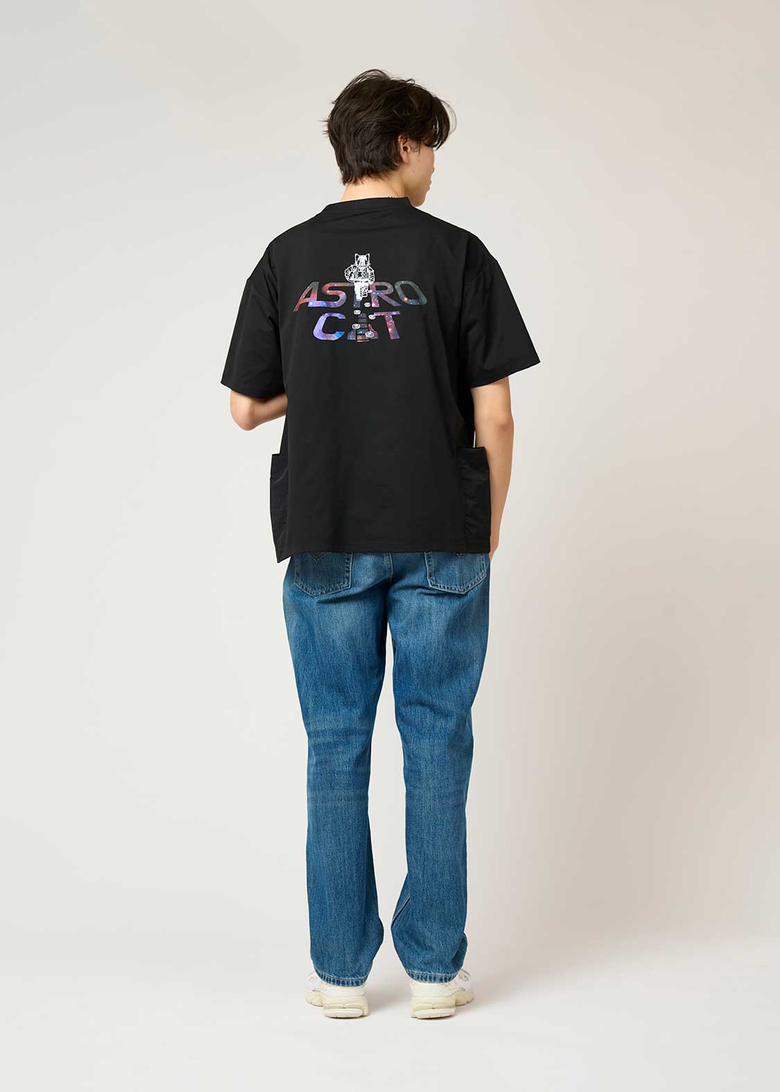 アストロキャット｜サイドポケットビッグシルエットTシャツ｜ユニ