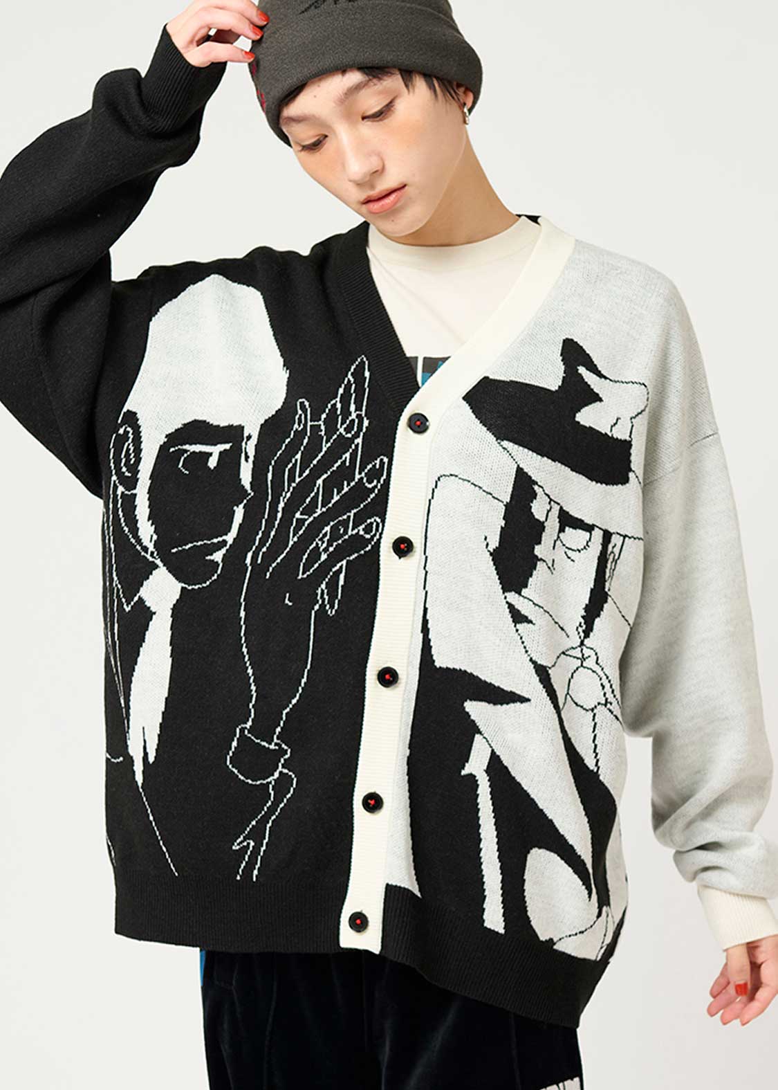 神出鬼没の大泥棒｜ウォッシャブルジャカードカーディガン｜ユニ