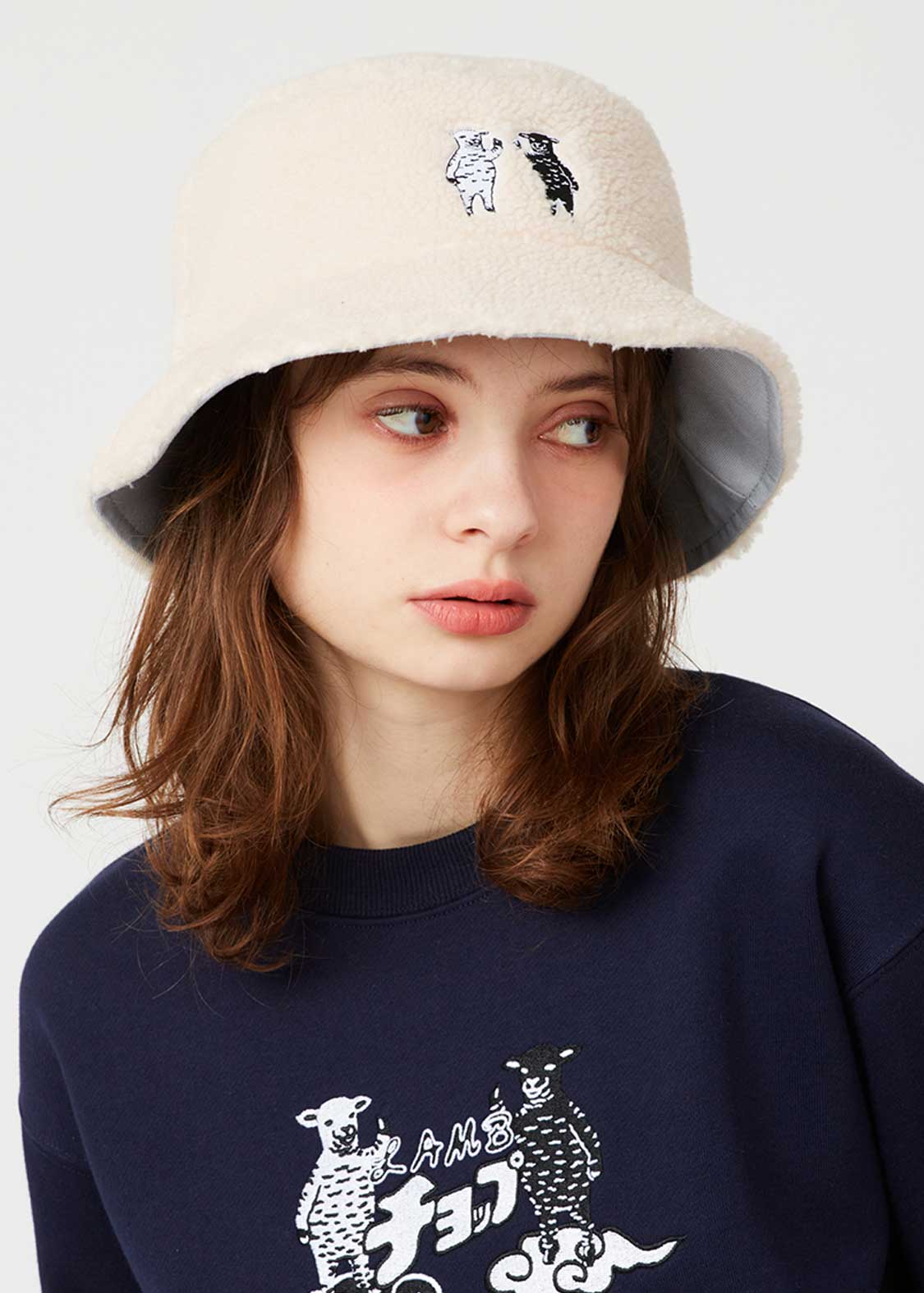 ラムチョップフレンズ｜ボアバケットハット｜ユニセックス｜グラニフ