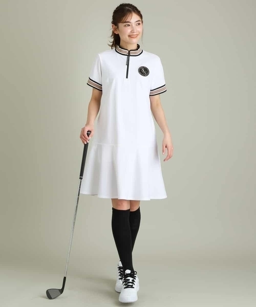 a.v.v（アーヴェヴェ）の「レディースゴルフウエア ハーフZIPモック