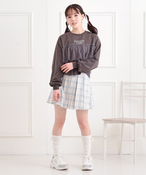 PINK-latte（ピンクラテ）の「インパンプリーツチェックスカート