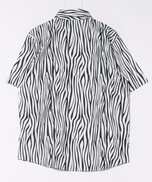 ゼブラ柄 半袖総柄アニマルシャツ 5分袖（シャツ/ブラウス）｜MARAI