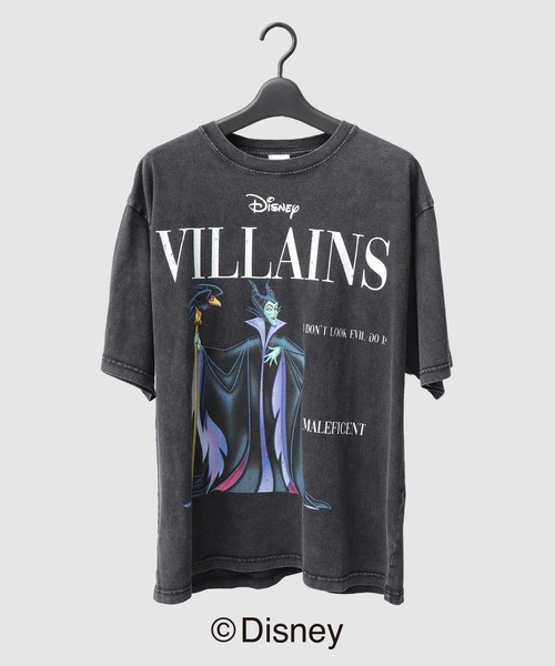 セール】スノーウォッシュ加工 ディズニー ヴィランズ 古着風プリント