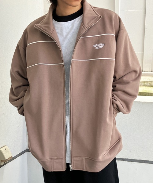 Snap club】裏起毛ワンポイント刺繍ロゴ オーバーサイズ スウェット