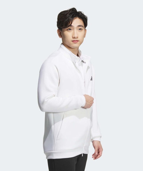 セール】ダンボールニット バックロゴ 付き フルジップジャケット