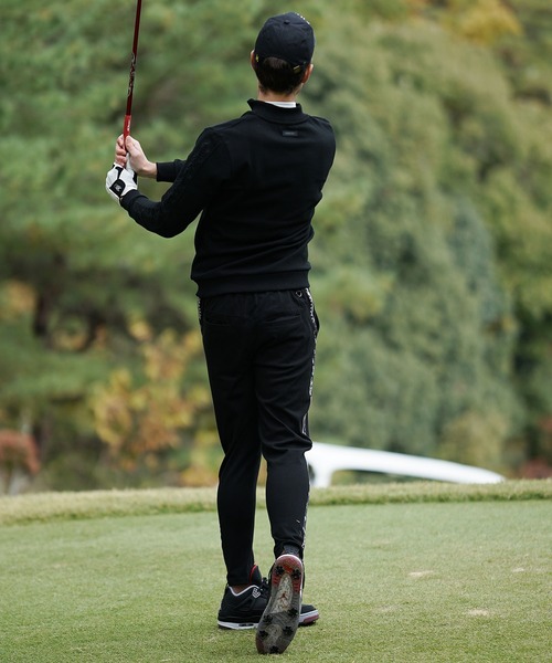 DIVINER GOLF】スムース袖刺繍スタンドジャケットセットアップ メンズ