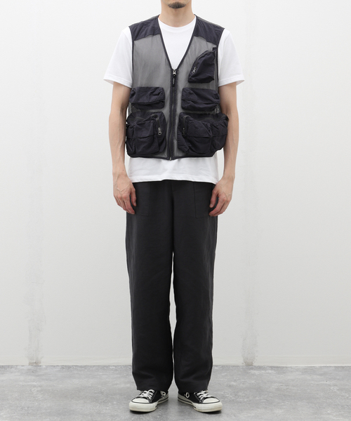 セール】BOILER ROOM / ボイラールーム MESH CARGO VEST SS24JK04BLK