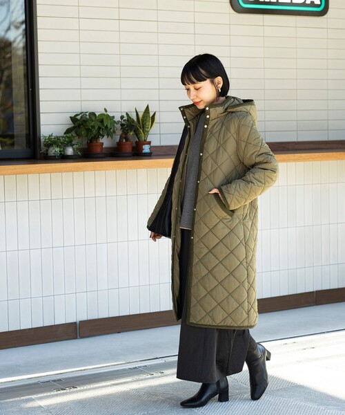 BEAMS HEART（ビームスハート）の「キルティング フード ロングコート